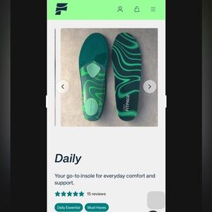 Sale! NIB FITPACE Daily Insole, Size M